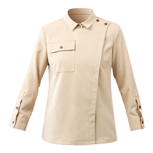 衣研堂餐厅服务员工作服餐饮服装烘焙长袖快餐蛋糕奶茶店秋冬装女