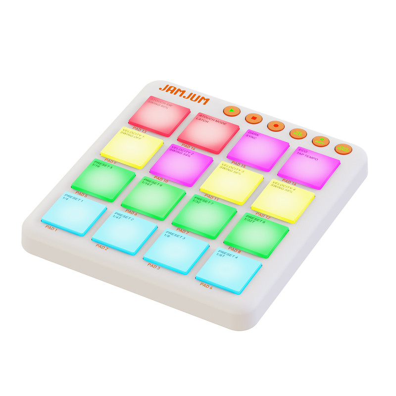 midi打击垫16键MINI便携蓝牙DJ电音控制器专业编曲创作力度感应