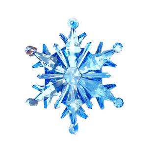 圣诞节蛋糕装饰亚克力雪花透明白蓝色挂件水晶吊坠圣诞树蛋糕配件