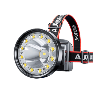 奥克斯头戴式强光头灯大功率充电超亮长续航户外感应照明2026新款