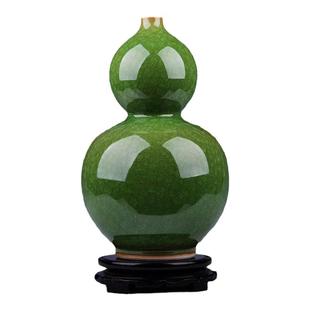 景德镇陶瓷器仿古官窑开片玉冰片花瓶新古典现代家饰客厅摆件大号