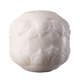 冰料猛犸象牙雕刻双莲花圆珠隔珠二通散佛珠星月金刚菩提DIY配饰