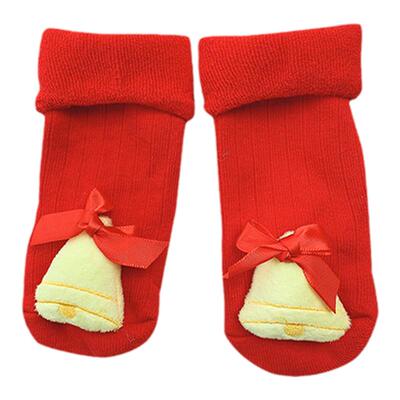 地板袜sarakids圣诞大红色袜子