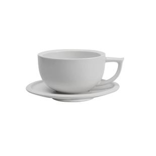 MUVNA慕威纳 意式卡蕾latte咖啡陶瓷拿铁杯280ml压纹艺术拉花杯