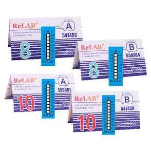 Thermax进口测温纸8/10格Relab温度贴不可逆热敏试纸遇热变色贴纸