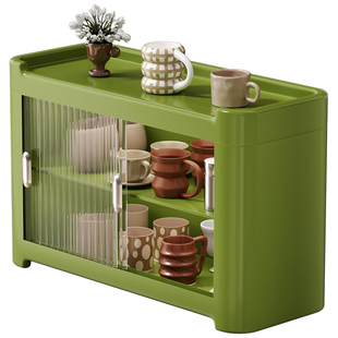 防尘杯架桌面茶杯茶具水杯架咖啡杯收纳架家用复古风餐边柜置物架