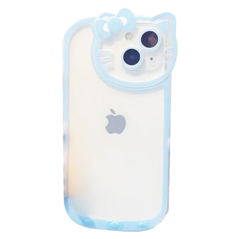 苹果手机壳Kitty猫镜头全包防摔软边适用iPhone15promax手机壳苹果16pro镜头圈保护套14pro凯蒂猫x