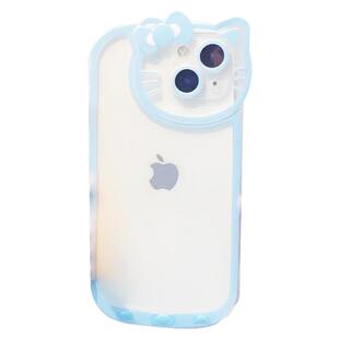 苹果手机壳Kitty猫镜头全包防摔软边适用iPhone15promax手机壳苹果16pro镜头圈保护套14pro凯蒂猫x透明手机壳