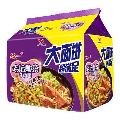 统一老坛酸菜牛肉面大面饼