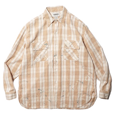 格纹油漆法拉绒衬衫25ss