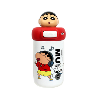 蜡笔小新吸管保温杯316不锈钢女士高颜值2025新款学生上学专用杯