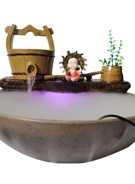 55公分陶瓷过滤养鱼造景流水摆件