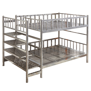 不锈钢床双层上下床家用加厚儿童成人宿舍高架床上下铺高低组合床