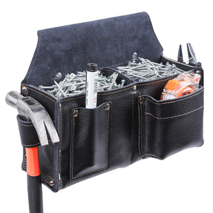 真皮牛皮钉包建筑木工专用耐磨腰带式腰包钉子包多功能腰兜工具包