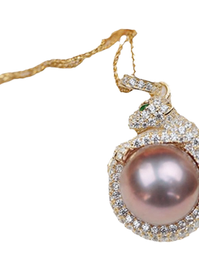 豹子项链时蓝佑珍珠女