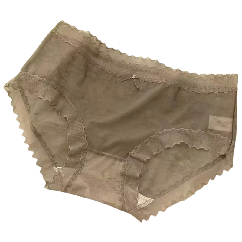内裤女士蕾丝夏季薄款无痕舒适全棉裆少女生网纱性感纯欲三角短裤