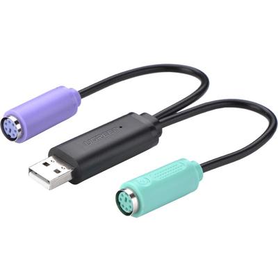 绿联usb转ps2键盘鼠标转换接头