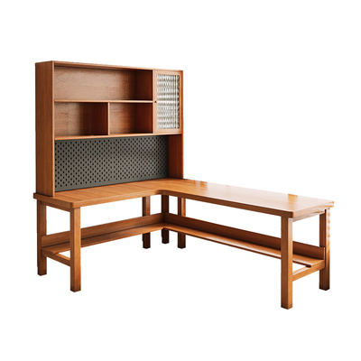 实木转角书桌电脑桌学生家用写字工作台卧室L形拐角办公桌可定制