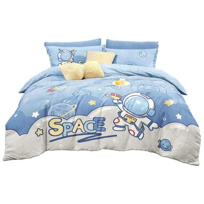 儿童四件套牛奶绒卡通博洋