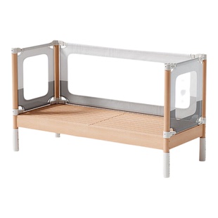 榉木拼接床婴儿床加高护栏大床大人可睡加宽床宝宝实木小床儿童床