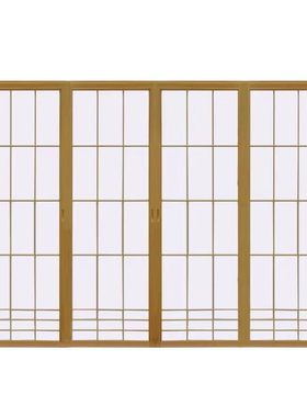 日料店和室装修实木隔断格子门