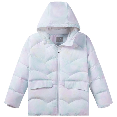 【3件65折】【热蓬绒三防科技】安踏女童羽绒服冬款新轻薄保暖羽