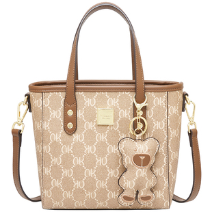 奥康手提包2026新款老花包包大容量单肩包高级通勤女包妈妈斜挎包