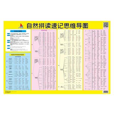 自然拼读有声挂图墙贴思维导图