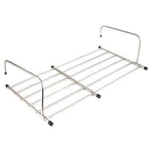 阳台不锈钢晾衣架神器置物凉晒鞋架窗户外伸缩折叠护栏挂钩防盗网