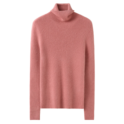 100针织羊毛衫高领修身