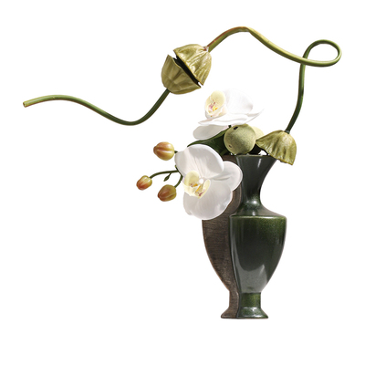 花小只 中古风陶瓷花器艺术花艺荷逸 售楼处酒店会所餐厅桌面摆件