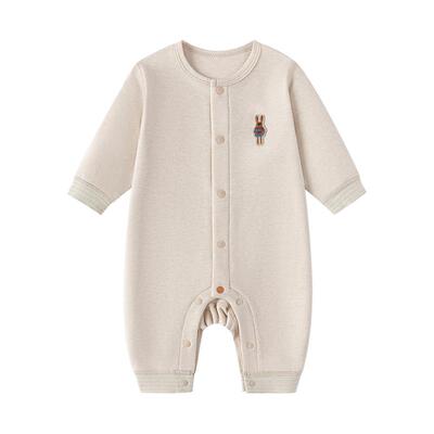 babylove婴儿连体衣纯棉春秋彩棉