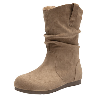 大东官方棕色靴子女款2026新款春季单靴美拉德堆堆靴勃肯短靴女靴
