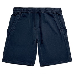 高品重磅500G抽绳毛圈纯棉短裤男士高街复古水洗大口袋宽松五分裤