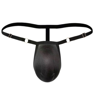 小怪兽：【GAY男士雄风】3D立体U凸逼真海绵罩杯性感丁字内裤塑形