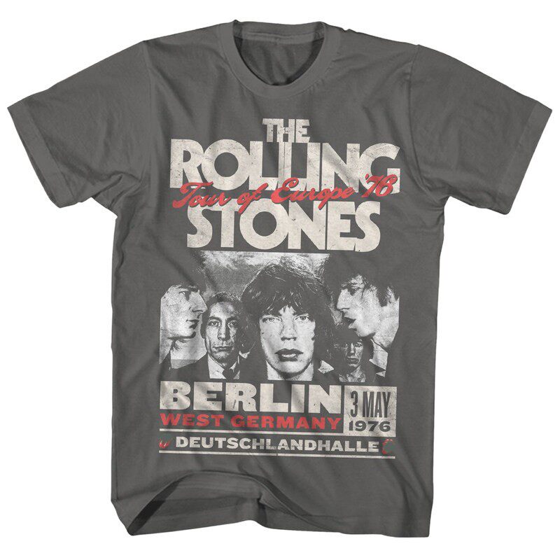 1962滚石乐队The Rolling Stones Tshirt美式复古朋克男士摇滚T恤