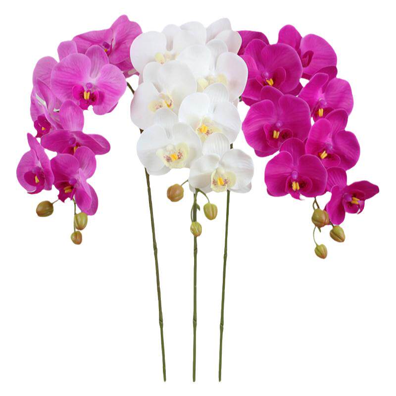 手感pu蝴蝶兰仿真花艺高端摆花客厅摆设花装饰假花摆件盆栽电视柜