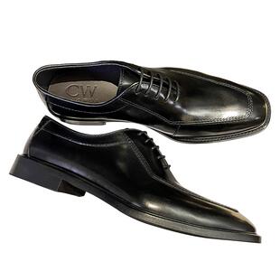 高端正装皮鞋男鞋牛津鞋真皮英伦透气结婚新郎商务休闲厚底老钱风