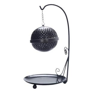 铁架吊球香炉檀香炉家用室内供奉茶道香薰炉摆件创意盘香茶室送礼