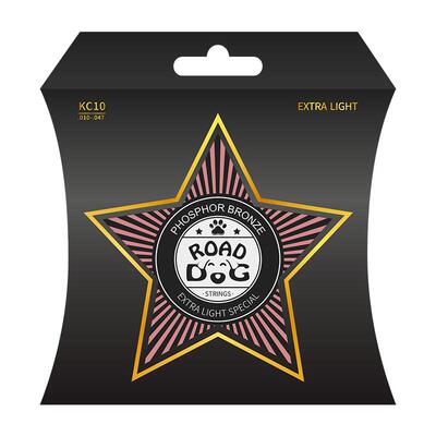 ROAD DOG路狗民谣吉他弦磷铜覆膜琴弦超薄镀膜防锈木吉他全套配件