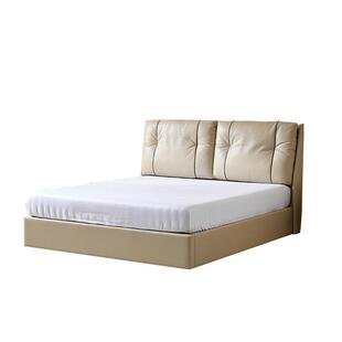 2025新款床2米x2米2储物皮床现代简约落地高箱储物真皮床WXC-35