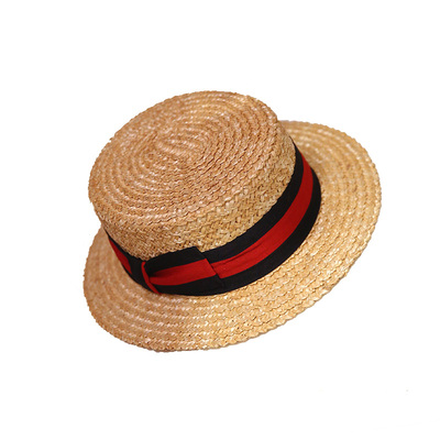 出游男女蝴蝶结欧美平顶平檐礼帽