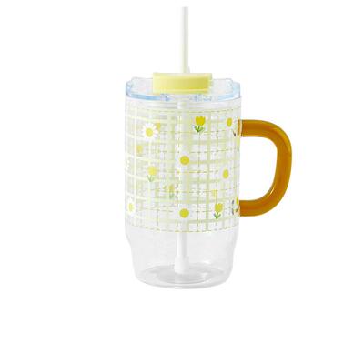 三福缔卡洛卡桌面大玻璃杯800ML 趣味创意杯子时尚水杯852268