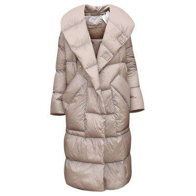 加厚连帽白鸭绒面包服大码羽绒服