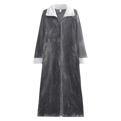 情侣法兰绒拉链保暖新品加厚加长