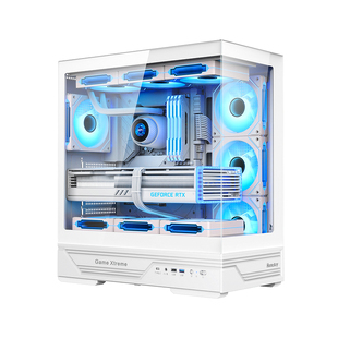 航嘉GX760A天选人海景房机箱双面钢化玻璃全景游戏机箱ATX主板