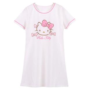 断码清仓hellokitty童装女童睡裙夏季甜美公主女孩短袖睡衣家居服
