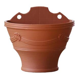 广源加厚耐用耐晒树脂壁挂花盆欧式半圆吊兰树脂浮雕花边绿萝花盆