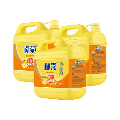 榄菊大桶5kgx3家庭装洗洁精