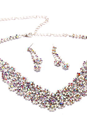 女AB水钻时尚颈链宴会礼服配饰